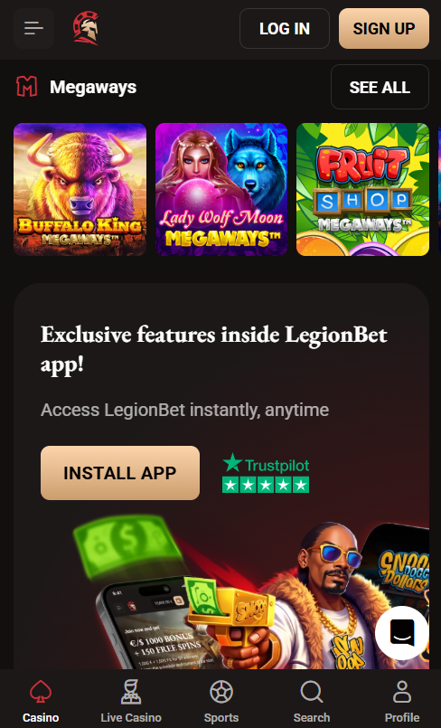 LegionBet Casino mobile